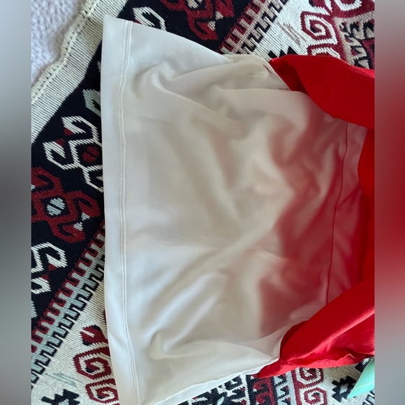 NWT BRAZILIAN BRAND LELI CORREIRA Red/orange high low unique skirt size 38 (S/M) - Picture 4 of 6